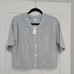 NWT Short Sleeved Button Sweater